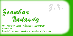 zsombor nadasdy business card